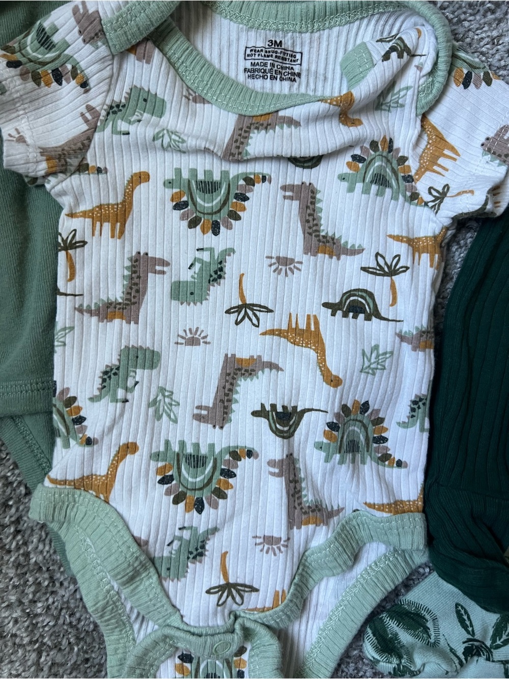 Baby One-Piece Sleep & Play Set in Green - Picture 2 of 10